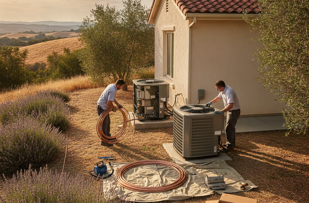 What Santa Rosa Homeowners Should Know About Replacing Refrigerant Lines When Installing a New AC System