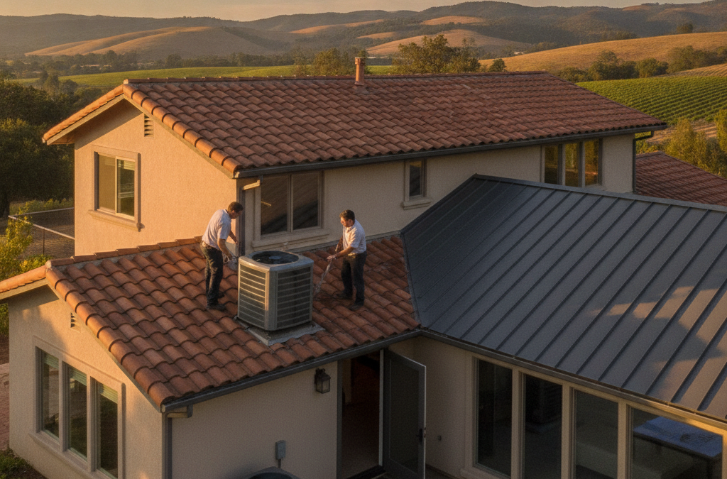 What Sonoma County Homeowners Should Know About HVAC and Concrete Tile or Metal Roofs — How Your Roof Type Affects Heating, Cooling, and System Performance