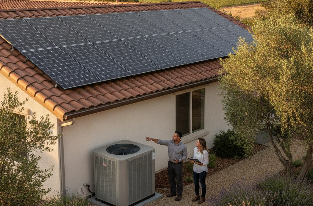 What Sonoma County Homeowners Should Know About HVAC and Solar Panels — How Your Heating and Cooling System Interacts With a Solar Array